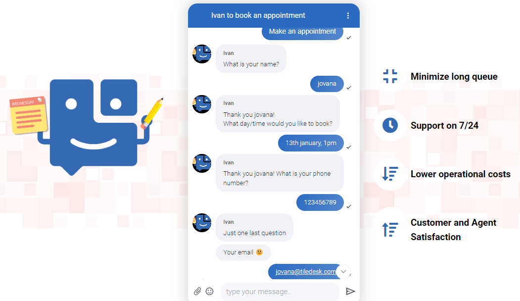 book appointments with conversational form builder